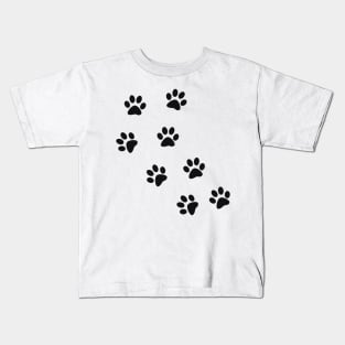 Animal footprint - black Kids T-Shirt